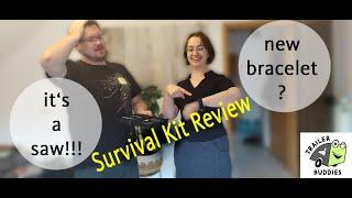 Buddies vs. Wild | Reviewing a survival kit | Olga gets hands on survival gear for the first time