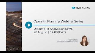 OP Planning Webinar Series: Part 1 - The Ultimate Pit Analysis on NPVScheduler