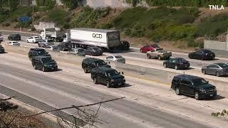 US Presidential Motorcade moves through Los Angeles (Biden) - Secret Service