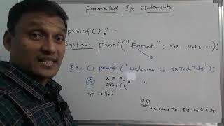 Formatted Input and Output Statements in C | printf and scanf functions in c language | in telugu