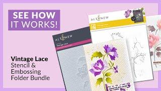 Everything You Need to Know About Vintage Lace Stencil & Embossing Folder (Layering Guide)