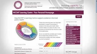 NCCMT tutorial: How to Use the Learning Centre