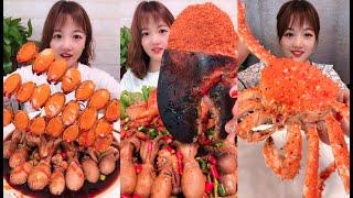 【大食い】吃播大胃王 Seafood boil, delicious seafood, Spicy Food [19]