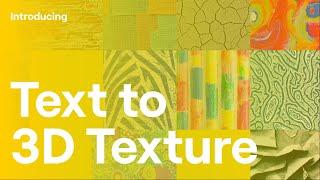 Introducing Text to 3D Texture | Runway