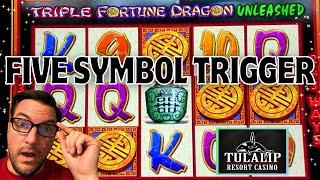 Five Symbol Trigger UNLEASHED A Big Win !! • Triple Fortune Dragon Unleashed @ Tulalip Casino