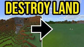 Minecraft PE Clear/Destroy Land Easily! Update | 1.21+ | mrgamingisop | Windows, Android/IOS, Switch