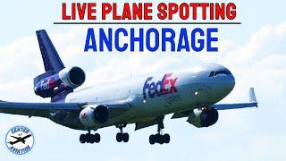 LIVE PLANE SPOTTING at ANCHORAGE Airport with ATC AUDIO