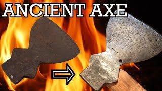 Ancient Broadaxe Restored, and put to use! | Iron Wolf Industrial