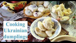 Cooking Ukrainian dumplings and rain ASMR :) My village videos archive