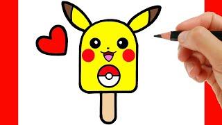 COMMENT DESSINER PIKACHU FACILE - COMMENT DESSINER DE LA CRÈME GLACÉE