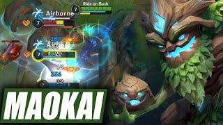 WILD RIFT MAOKAI GAMEPLAY | NEW OP CHAMPION (BUILD & RUNES)