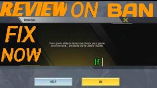 how to fix codm ban  - Your game data is abnormal, check your game environment