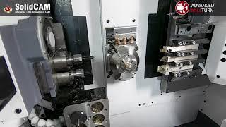 SolidCAM Advanced Mill-Turn on a Citizen D25 CNC with Iscar