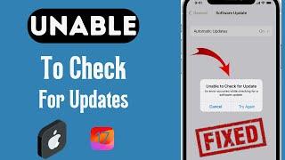 Fixed: Unable To Check For Updates An Error Occurred While Checking For A Software Update on iPhone