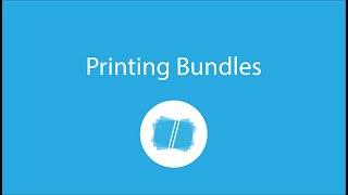 Print Bundles in Hard Copy - Double Sided Printing & Single Sided Printing