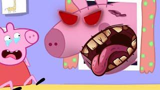 WOW... Peppa I Found You .. ??! Zombie Monster ATTACKS Pepp's house || Peppa Pig Funny animation