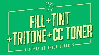 Fill + Tint + Tritone + CC Toner | Effects of After Effects