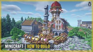 Minecraft How to Build a Medieval Marketplace (Tutorial)