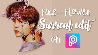 [Tutorial] Face-Flower Surreal edit | on Picsart