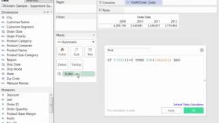 How to display only First or Last value in a partition in Tableau