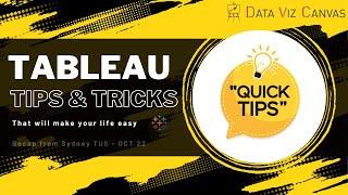 Tableau Tips & Tricks that you should know | Amazing tableau tips