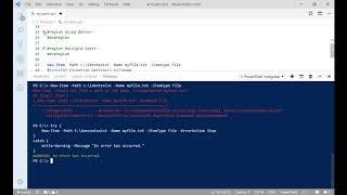 Using Try/Catch Blocks In PowerShell