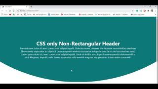 Non Rectangular header using HTML & CSS quick tips and tricks