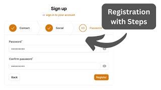 Filament Registration Form as a Wizard