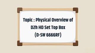 D2h HD Set Top Box (D-SW 6666 RF) | Product Overview and Connectivity with TV