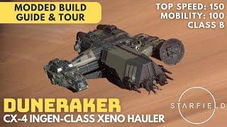 Duneraker | Class B Xeno Hauler Ingen-Class | Starfield Modded Ship Build Guide