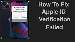 How to fix Verification failed,there was an error connecting to the Apple ID server.