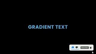 Animated Gradient text using HTML and CSS only.