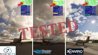 MSFS 2020 VS Active Sky FS VS Xenviro*What Weather app has the BEST Performance & Cloud Depiction?