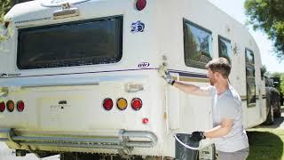 CLR - How to clean your Fiberglass Caravan with CLR Calcium, Limescale & Rust Remover