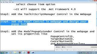 Asp Net Ajax Tutorial   Modal Popup Extender Control Beginners