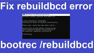 Bootrec /rebuildbcd the system cannot find the path specified fix - bcd boot error windows 10/11