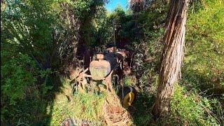 Free Tractor Dozer Abandoned in the woods for 20 years. Will it start??