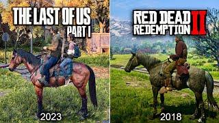 The Last of Us Part I vs Red Dead Redemption 2 - Physics and Details Comparison