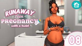 We went into LABOR and got a JOB!| Runaway Teen Pregnancy Ep.08| The Sims 4 LP