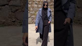 Casual Office Outfits: Outerwear & Trousers #shorts #ootd #outfit #hijab #officeoutfits #officewear