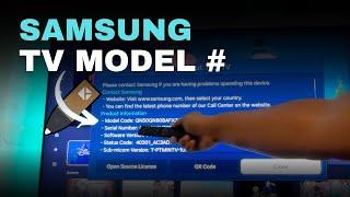 Where to Find  Samsung TV Model Number (2 Places)