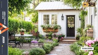 Charming Tiny Garden Ideas: Vintage Farmhouse Decor & Creative Gravel Patio Inspiration