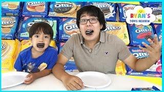 OREO CHALLENGE! 20 Flavors blindfold Guess the Flavors Taste Test Funny Video! Food challenge cookie