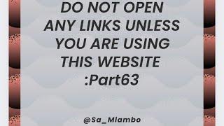 Do not open any links unless you are using this website! Urlscan.io #SaMlambo #links #websites #hack