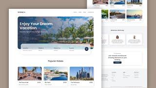 Design a Responsive Hotel Booking Website using HTML and CSS | Step-by-Step Tutorial