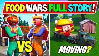 *NEW* FULL STORYLINE! "DURRR BURGER VS TOMATO HEAD" Fortnite Battle Royale Food Wars (Seasons 4 - 8)