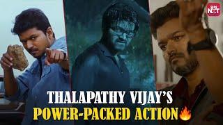 Thalapathy Vijay's Action Packed Moments | Super Hit Tamil Movies on Sun NXT