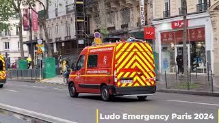 Pompiers de Paris en urgence compilation Paris Fire Dept responding 2024