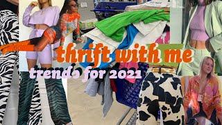 thrift with me for 2021 trends that i'm OBSESSED with