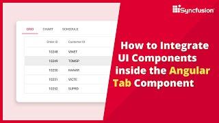 How to Integrate Other UI Components inside the Angular Tab Component